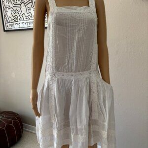 Monoreno Sleeveless Tank White Summer Dress NWT Size M